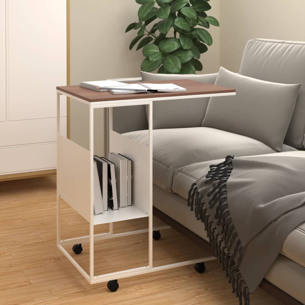 vidaXL Bijzettafel Wit - 55x36x63,5cm - 35% Korting!