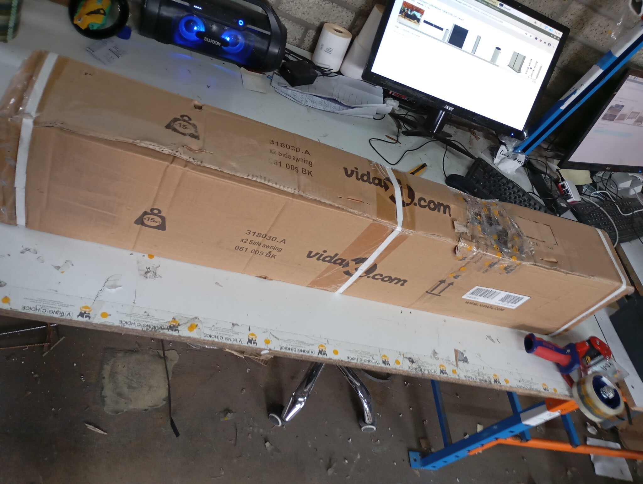 vidaXL Uittrekbaar Windscherm 160x1000cm Zwart - 45% Korting!