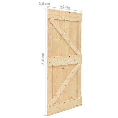Massief Grenen Deur 80x210cm - 35% Korting! Zo Goed Als Nieuw