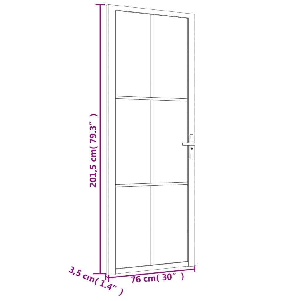 vidaXL Binnendeur 76x201,5cm Zwart - 35% Korting!