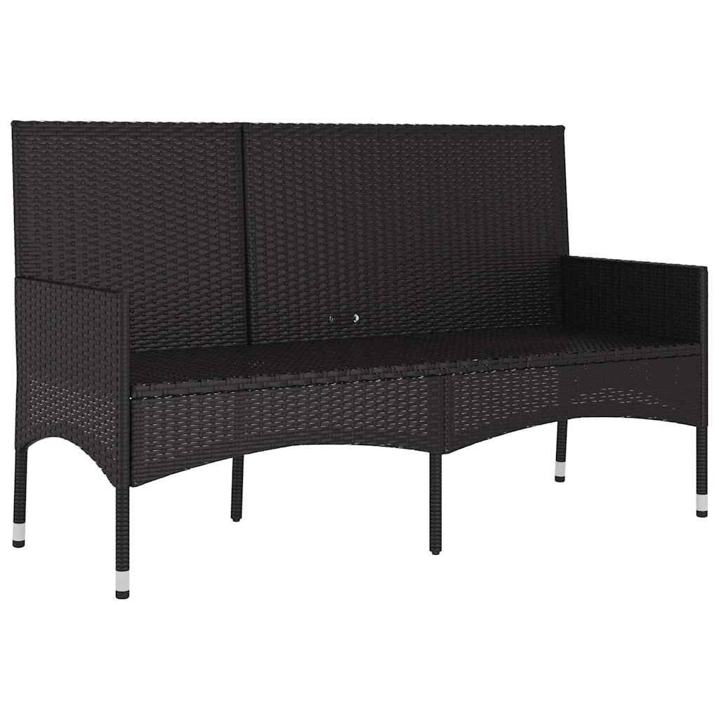vidaXL Tuinbank Zwart Rattan + Kussens -35% Korting!