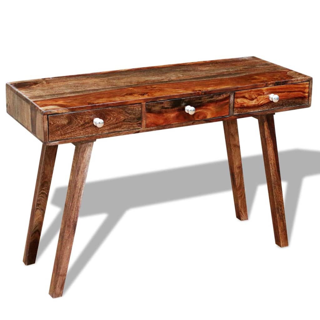 Sheesham Wandtafel met 3 Lades - 35% Korting!