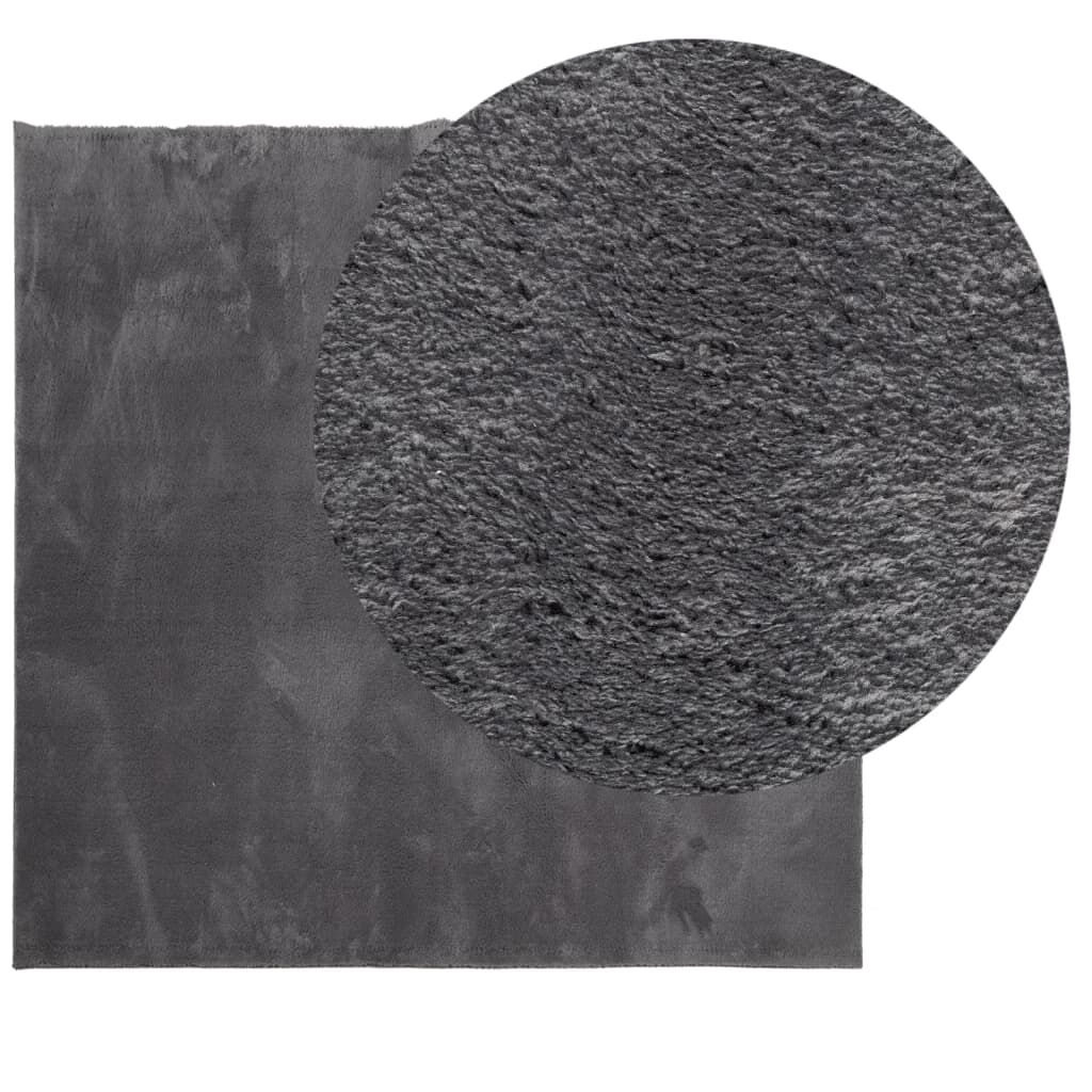 vidaXL Vloerkleed 120x120 Antraciet - 35% Korting!
