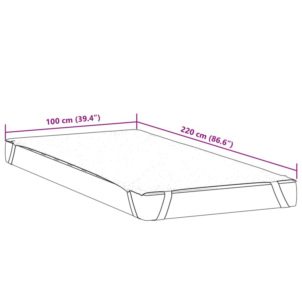 vidaXL Waterdichte Matrasbeschermer 100x220cm Wit - 62% Korting!