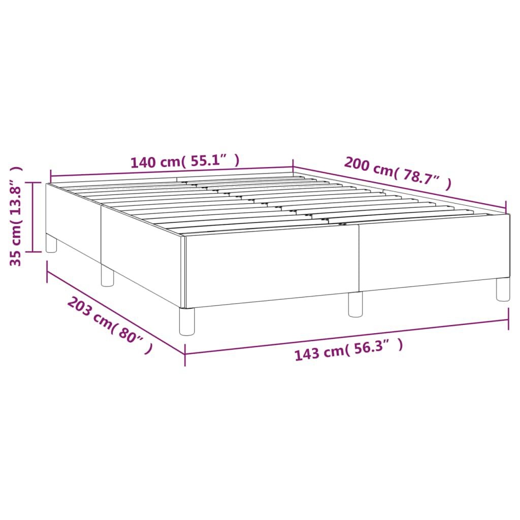 vidaXL Bedframe 140x200 Zwart Fluwelen Look -35% Korting!