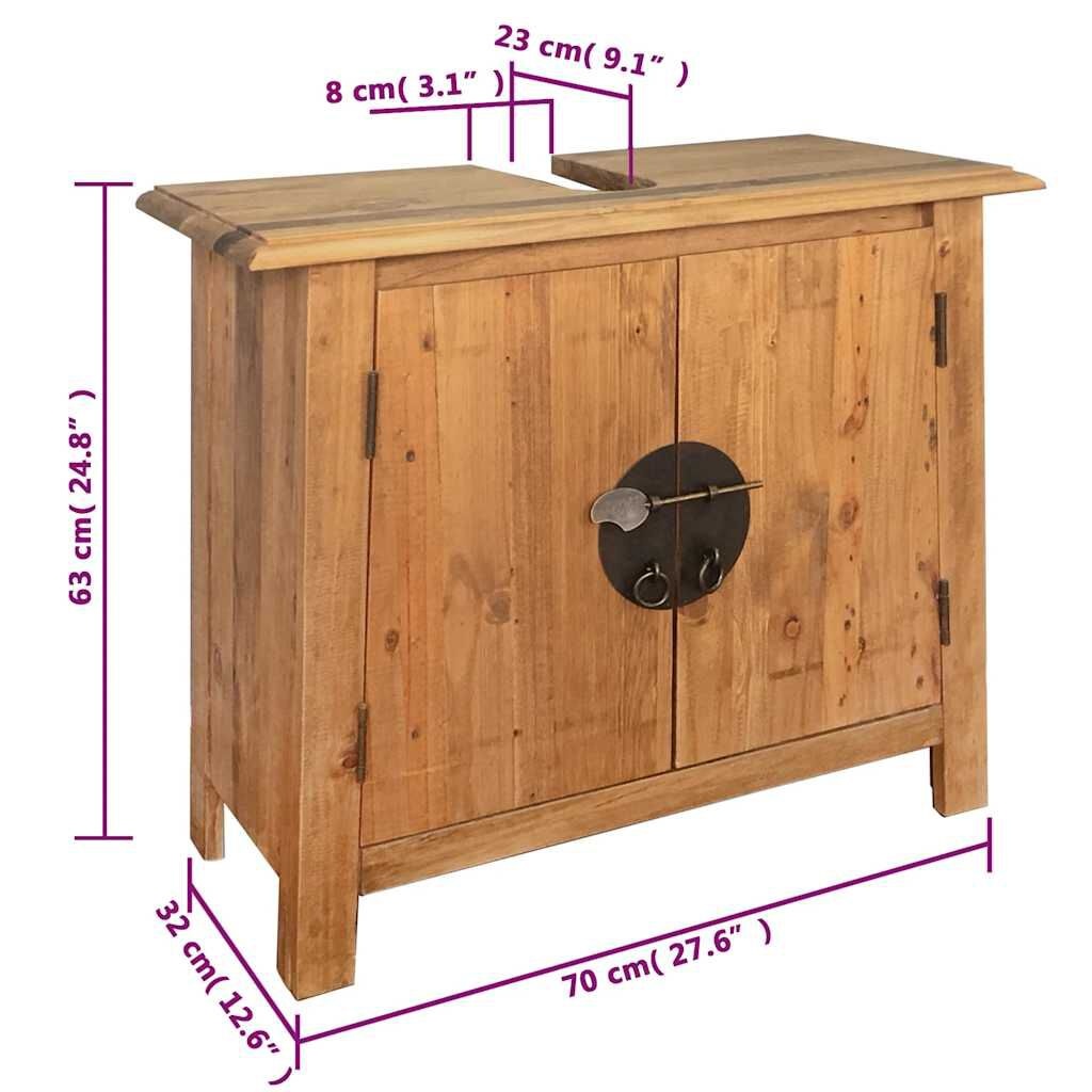 vidaXL Wastafelkast Grenenhout 70cm - 35% Korting!