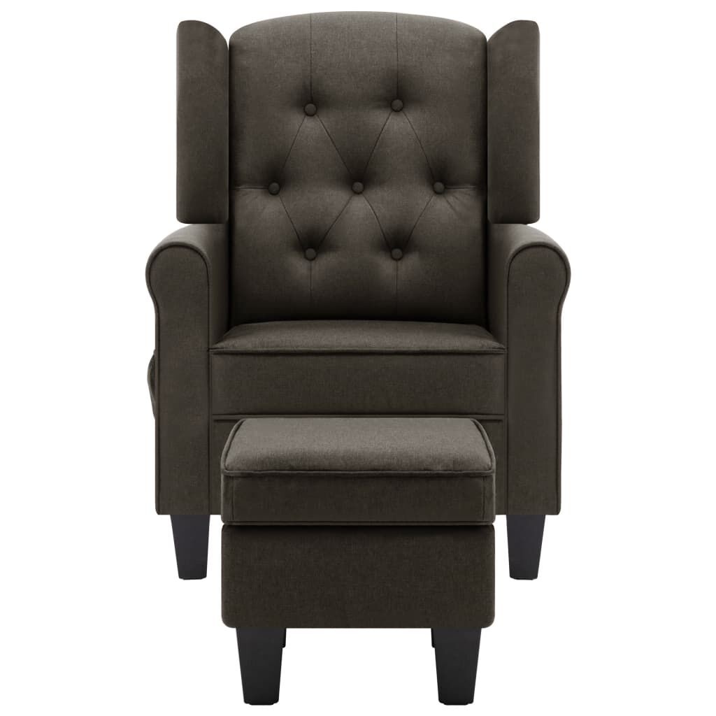 vidaXL Massagestoel Taupe met Voetenbank - 42% Korting!