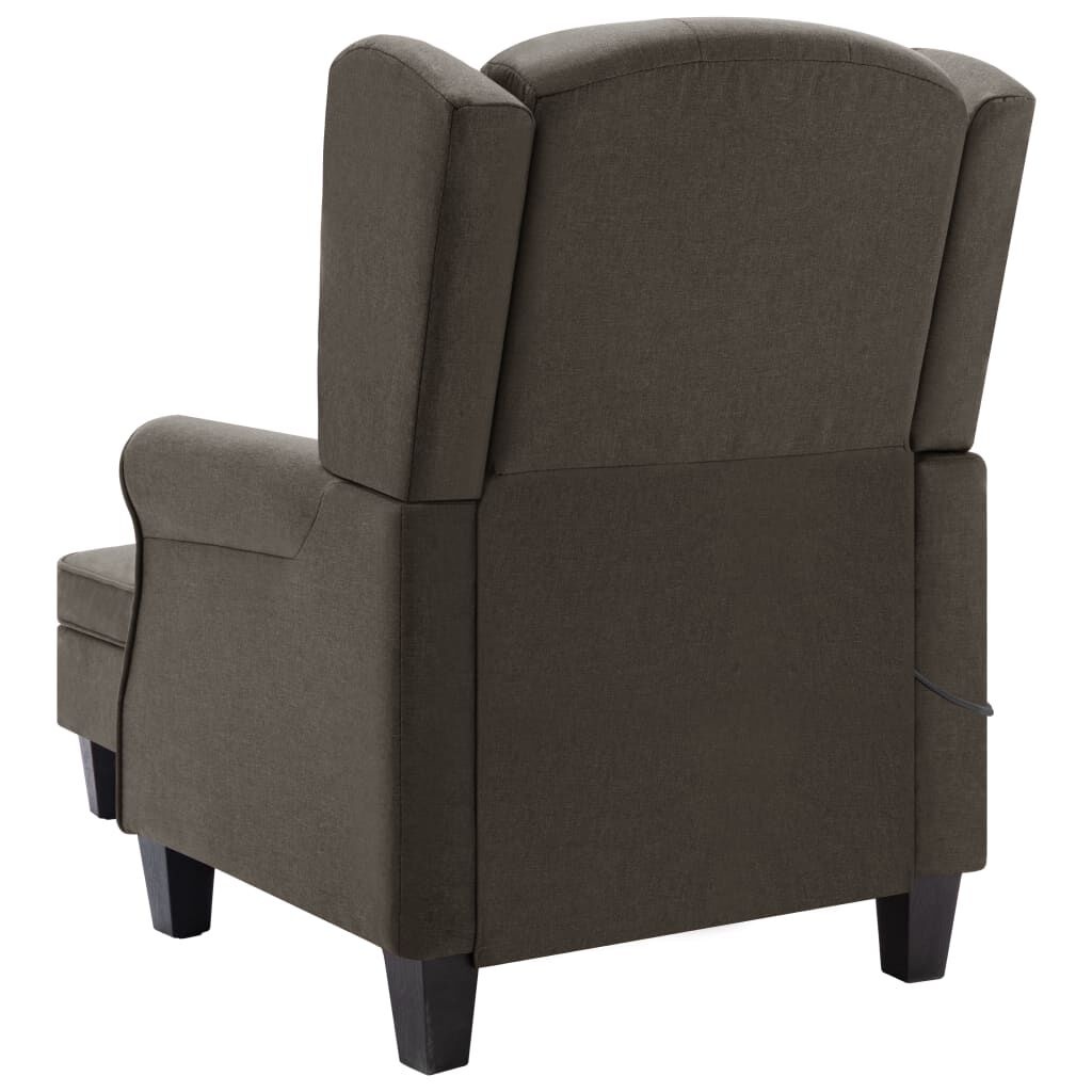 vidaXL Massagestoel Taupe met Voetenbank - 42% Korting!