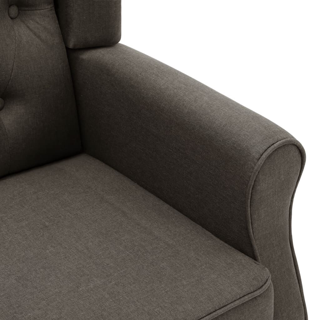 vidaXL Massagestoel Taupe met Voetenbank - 42% Korting!