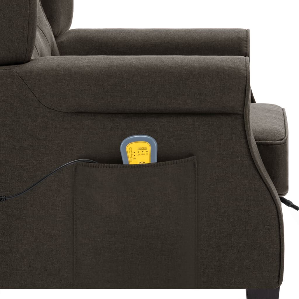 vidaXL Massagestoel Taupe met Voetenbank - 42% Korting!