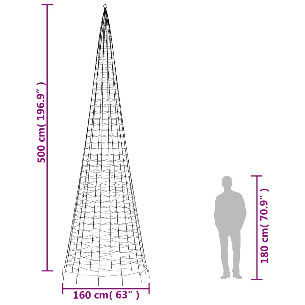 LED Kerstboom v. Vlaggenmast 500cm - 42% Korting!