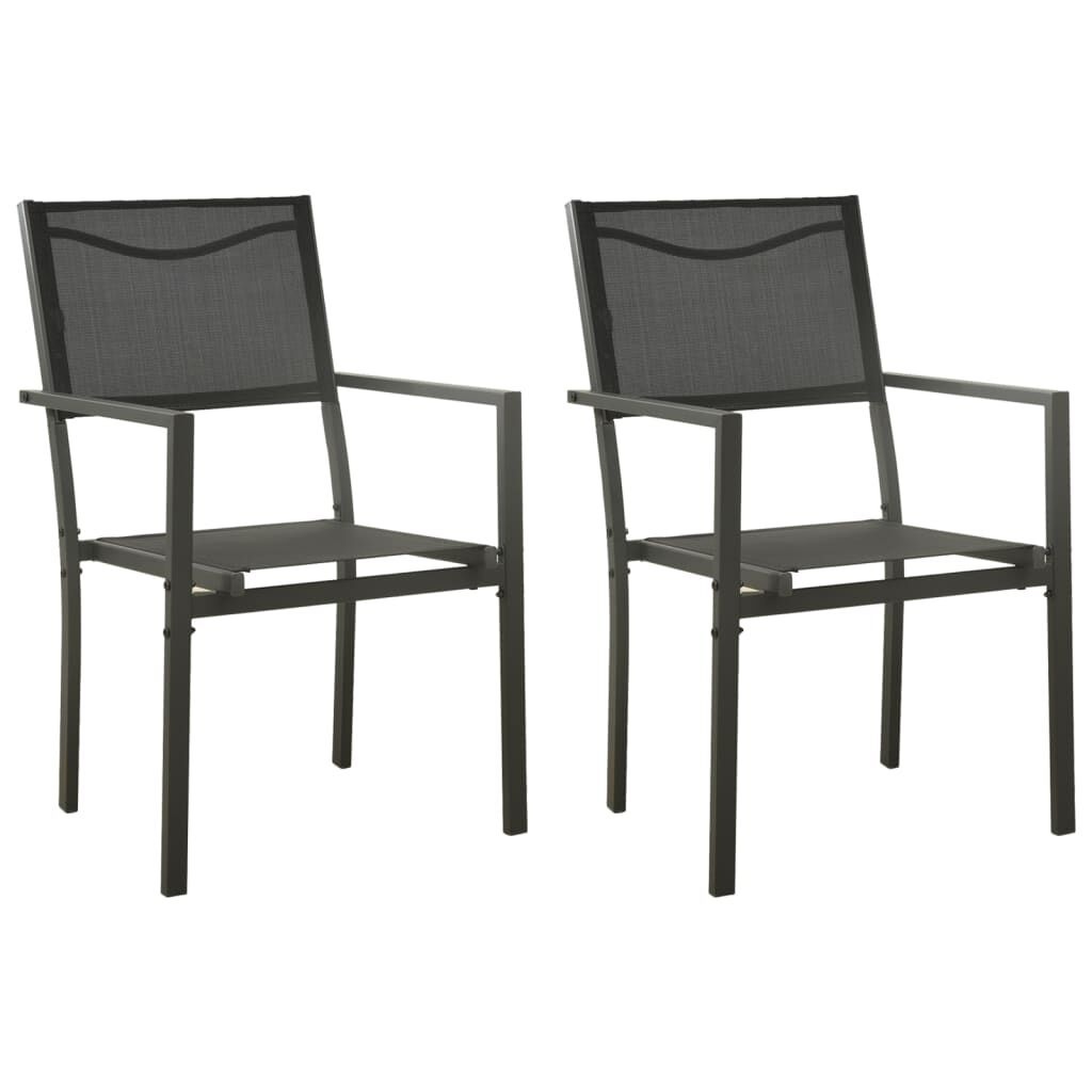vidaXL Tuinstoelen (2 st) Zwart/Antraciet - 47% Korting!