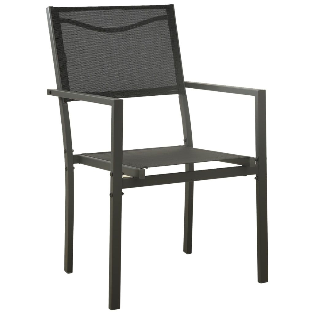 vidaXL Tuinstoelen (2 st) Zwart/Antraciet - 47% Korting!