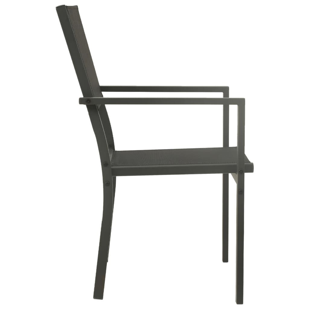 vidaXL Tuinstoelen (2 st) Zwart/Antraciet - 47% Korting!