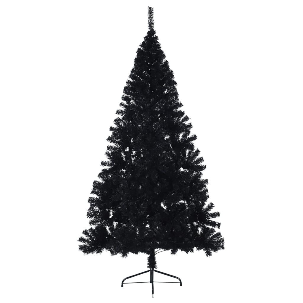 Zwarte Halve Kunstkerstboom 240cm - 42% Korting!