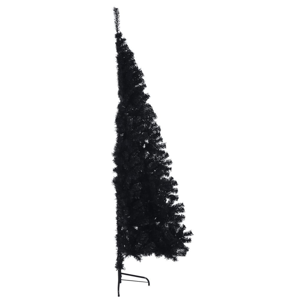 Zwarte Halve Kunstkerstboom 240cm - 42% Korting!