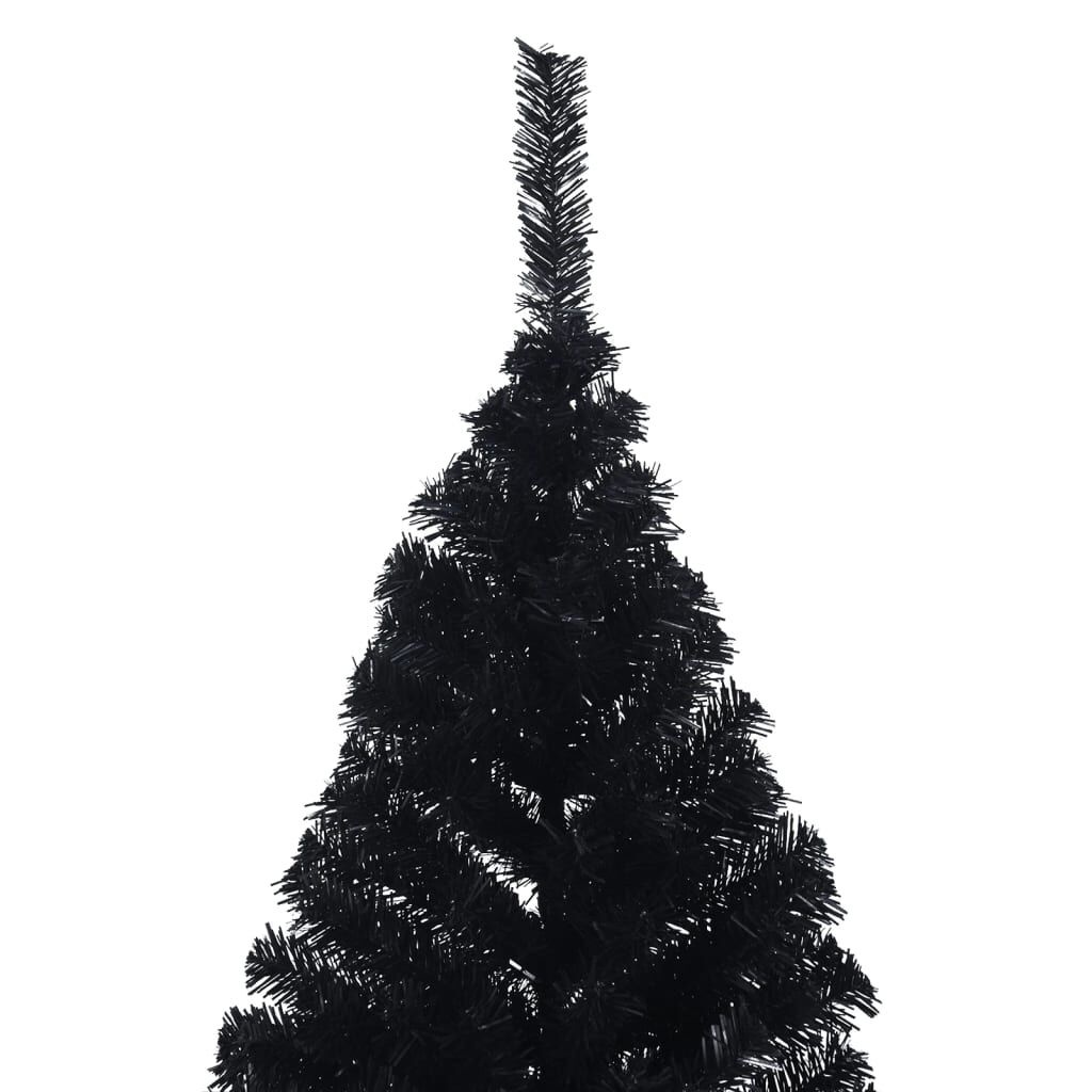 Zwarte Halve Kunstkerstboom 240cm - 42% Korting!