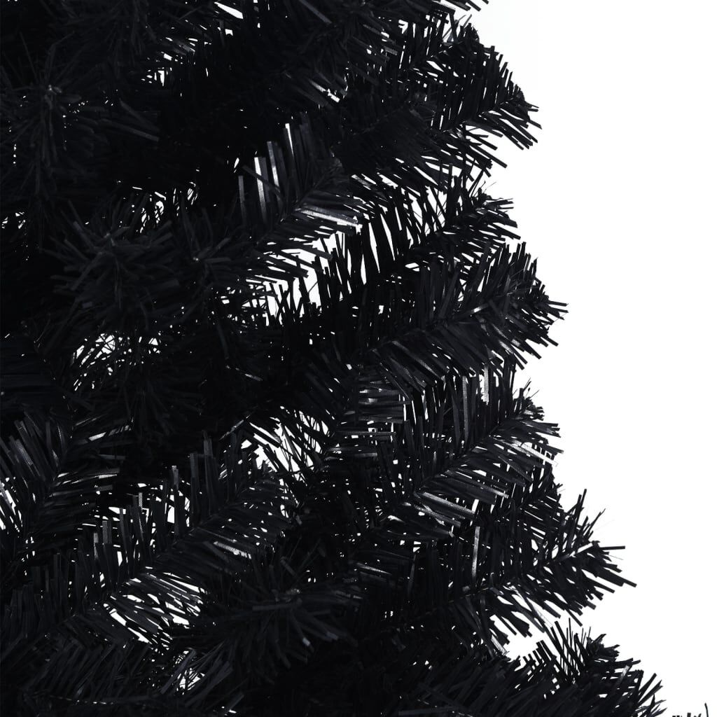 Zwarte Halve Kunstkerstboom 240cm - 42% Korting!