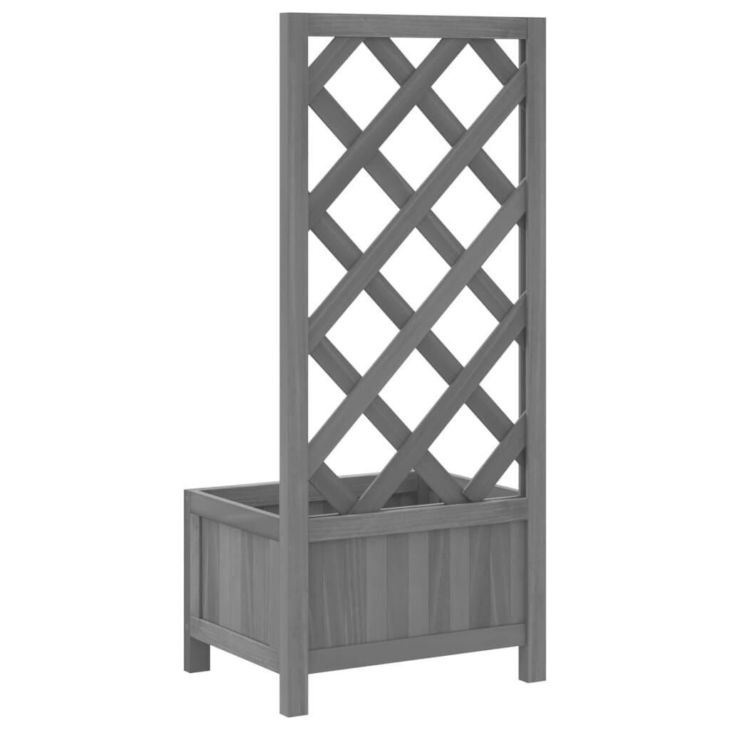 VidaXL Plantenbak met Latwerk Vurenhout Grijs -35%