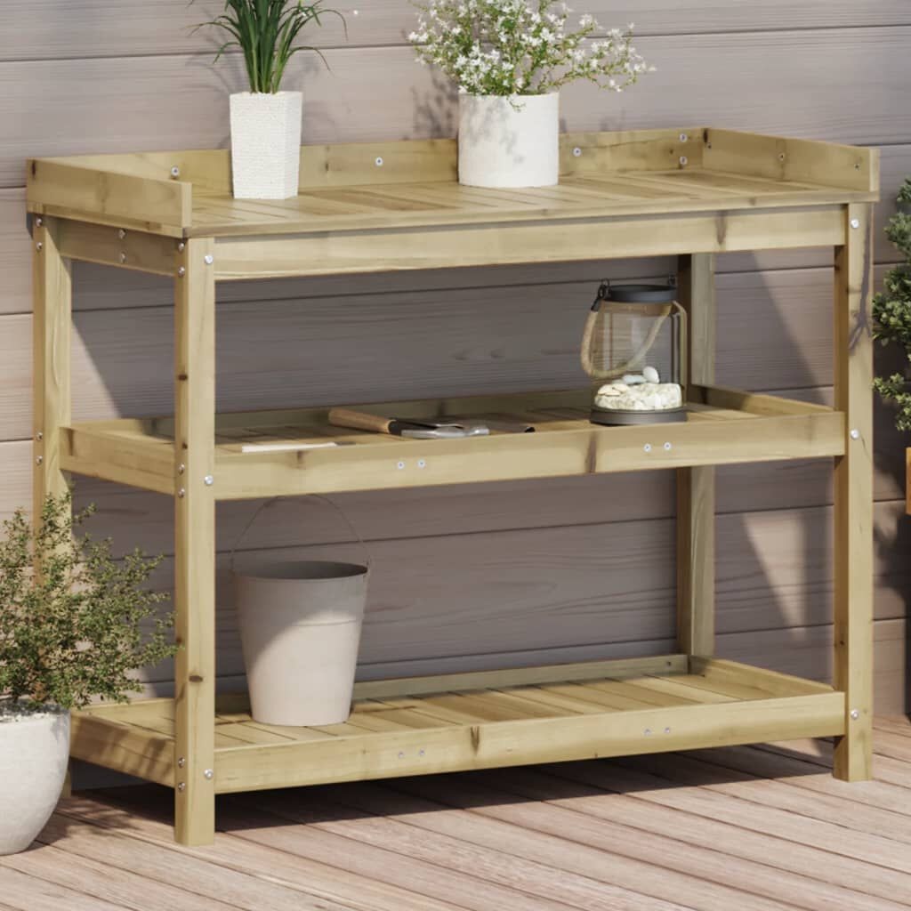 Oppottafel Hout 108cm - 35% Korting! Tuin & Terras Deal