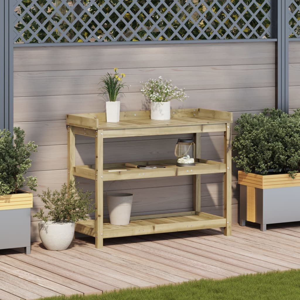 Oppottafel Hout 108cm - 35% Korting! Tuin & Terras Deal