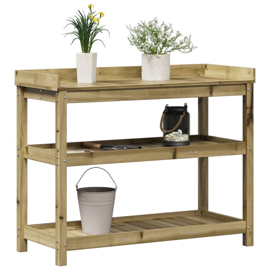 Oppottafel Hout 108cm - 35% Korting! Tuin & Terras Deal