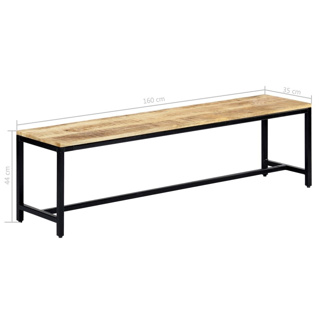vidaXL Eetbank Mangohout 160cm - 42% Korting! Zo Goed Als Nieuw