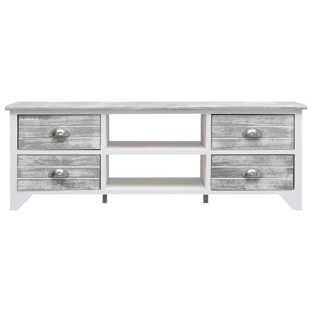 VidaXL TV-meubel Wit/Grijs 108cm - 53% Korting!