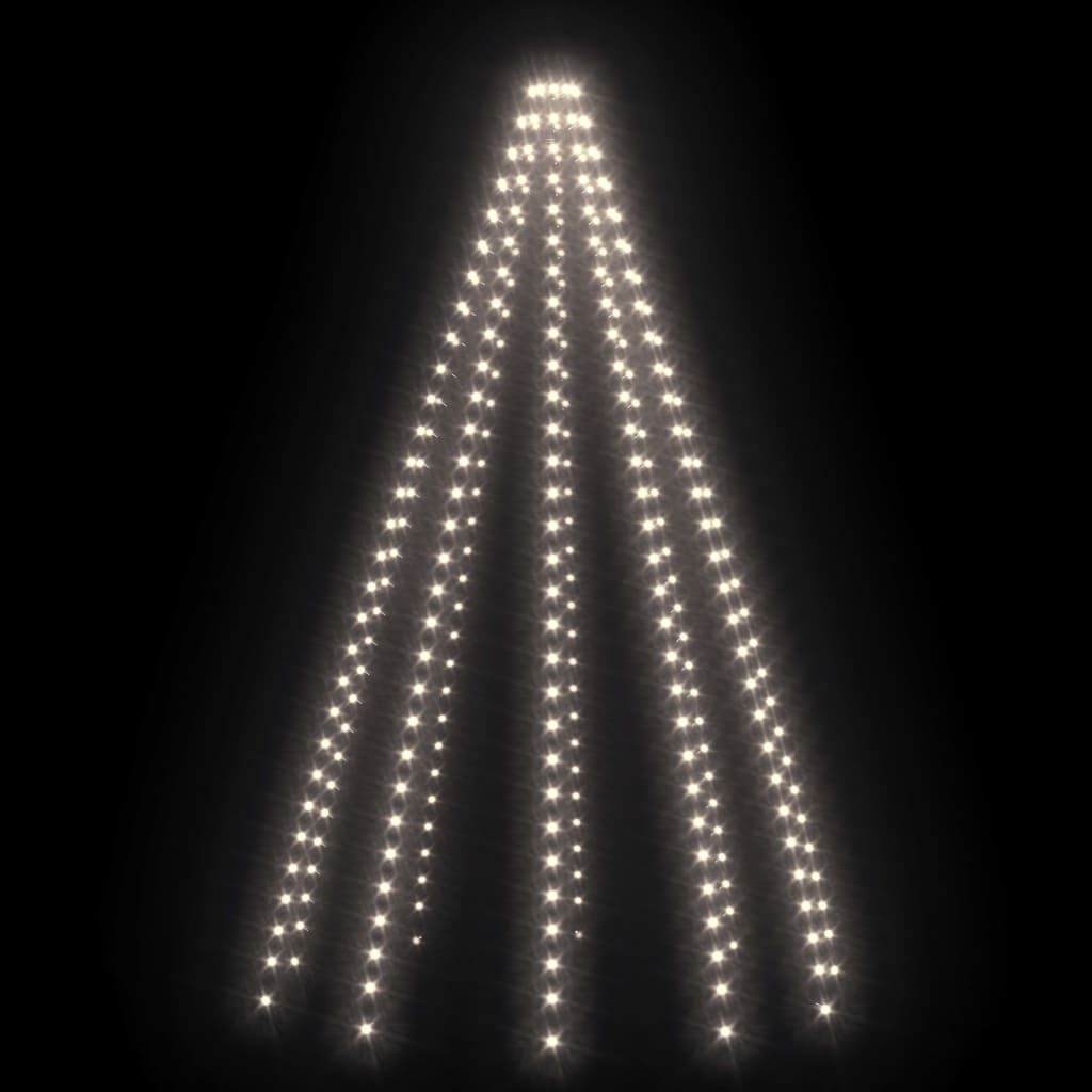 Kerstboomverlichting LED 300 lampjes - 300cm - Koudwit - 45% Korting!