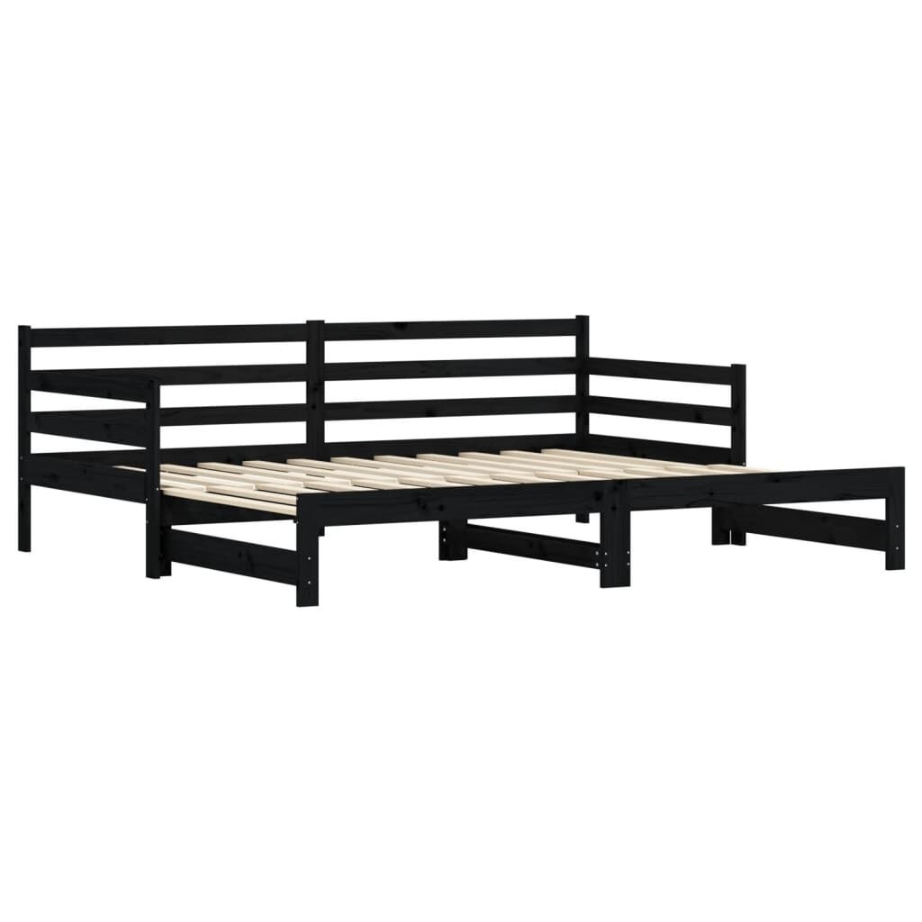 VidaXL Slaapbank met Onderschuifbed Zwart 90x200 - 35% Korting!