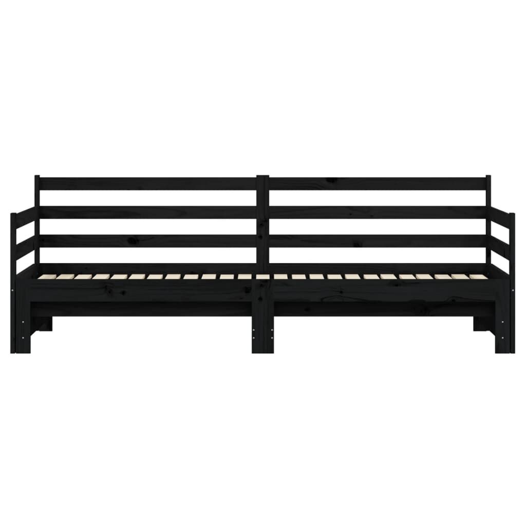 VidaXL Slaapbank met Onderschuifbed Zwart 90x200 - 35% Korting!