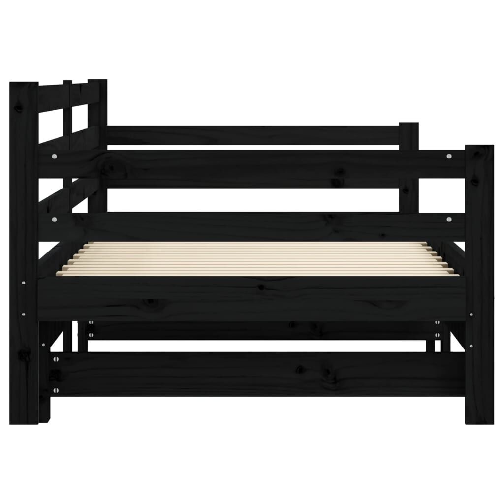 VidaXL Slaapbank met Onderschuifbed Zwart 90x200 - 35% Korting!