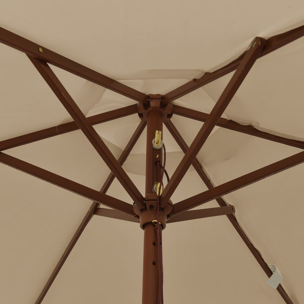 vidaXL Parasol Taupe 196x231cm - 35% Korting!