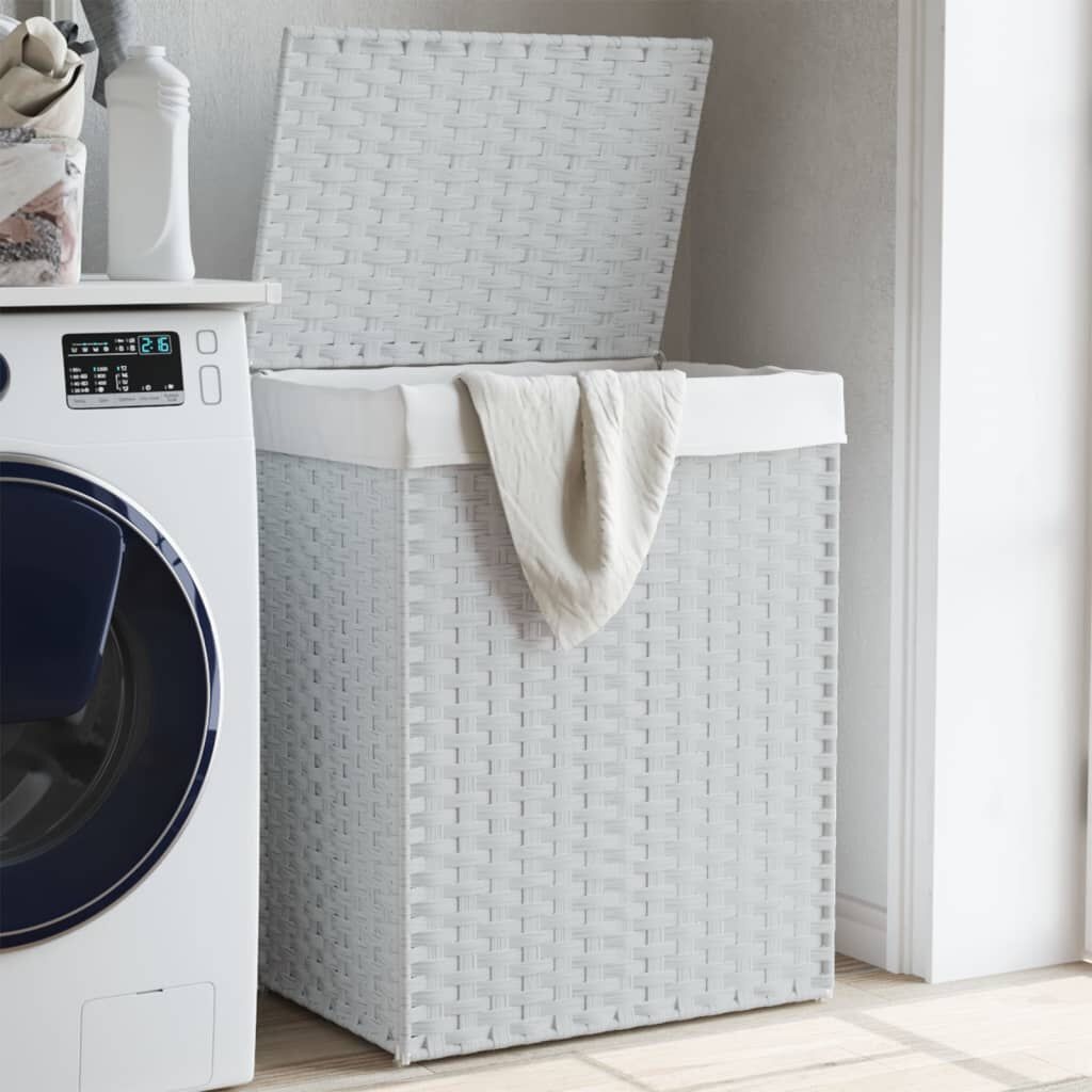 vidaXL Wasmand Wit 46x33x60cm - 47% Korting!