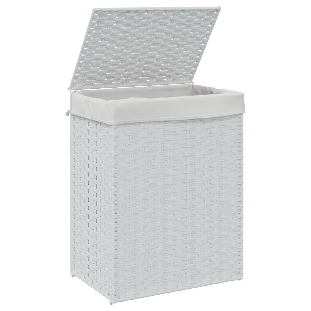 vidaXL Wasmand Wit 46x33x60cm - 47% Korting!