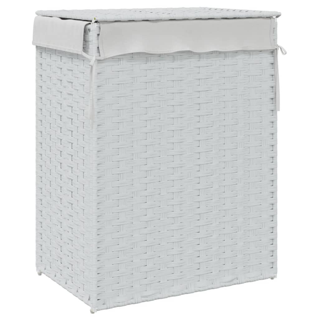 vidaXL Wasmand Wit 46x33x60cm - 47% Korting!