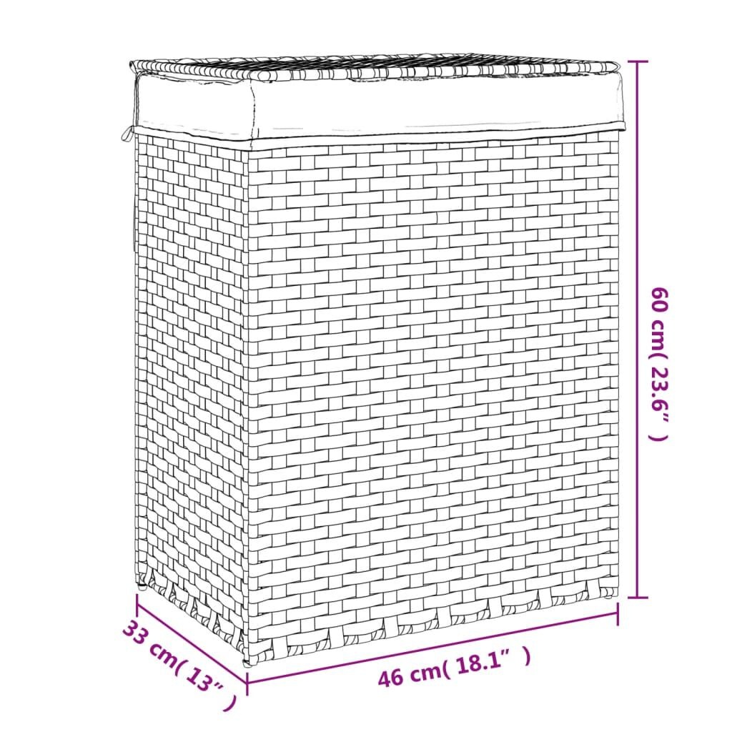vidaXL Wasmand Wit 46x33x60cm - 47% Korting!