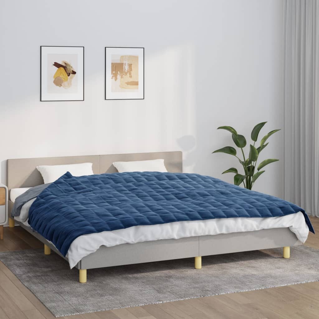 vidaXL Verzwaringsdeken Blauw 155x220cm, 7kg - 47% Korting!