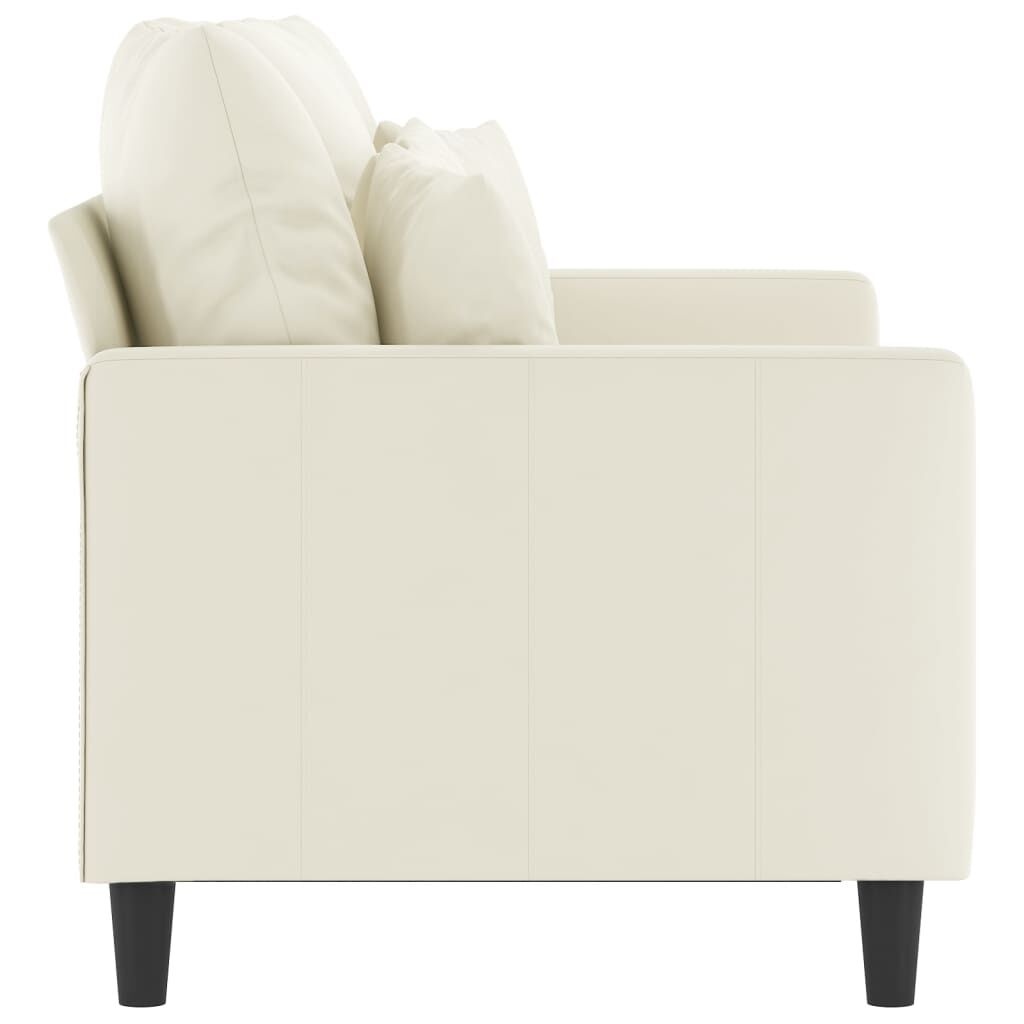VidaXL Crème Fluweel Bank - 2-Zits, 120cm - 47% Korting!