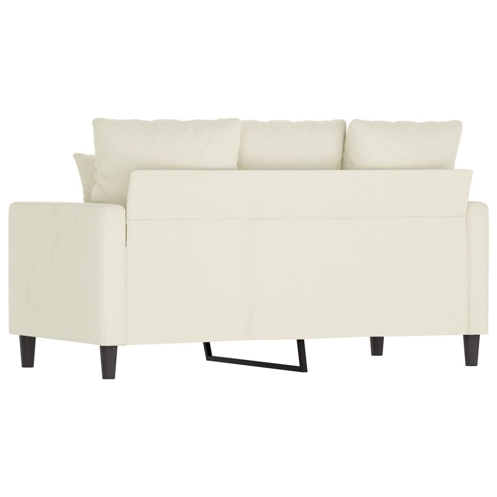 VidaXL Crème Fluweel Bank - 2-Zits, 120cm - 47% Korting!