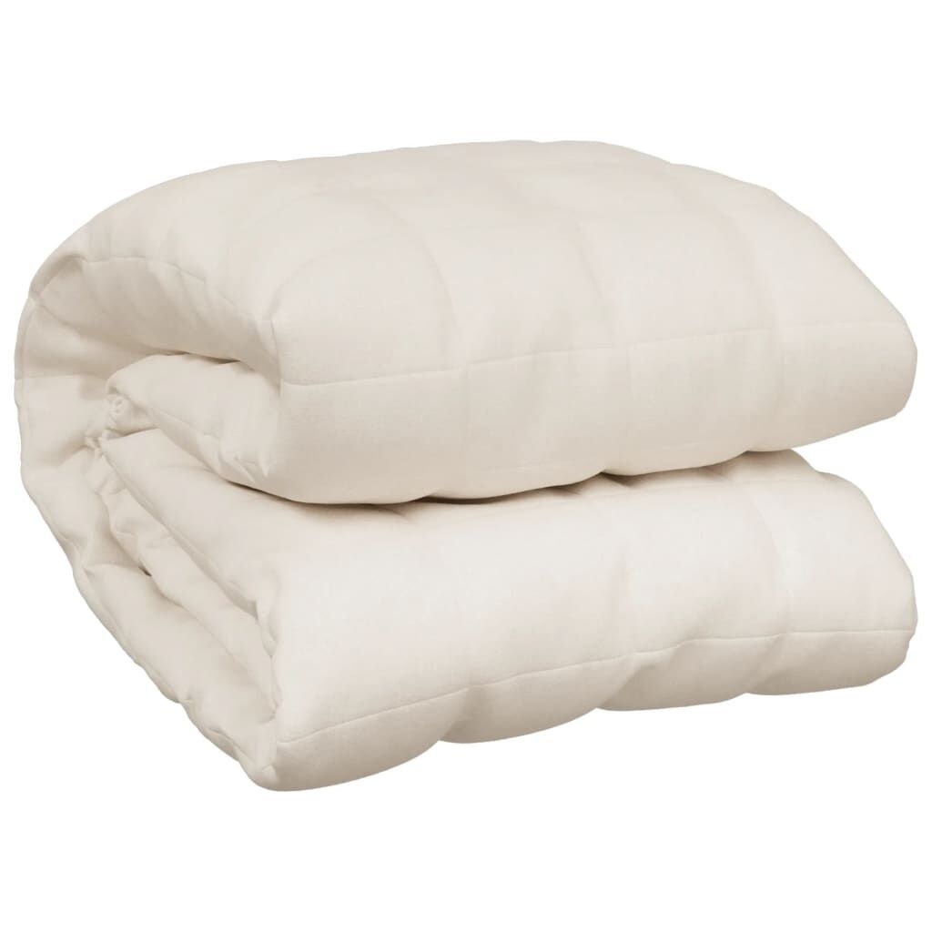 vidaXL Verzwaringsdeken 220x235cm 11kg Lichtcrème - 57% Korting!