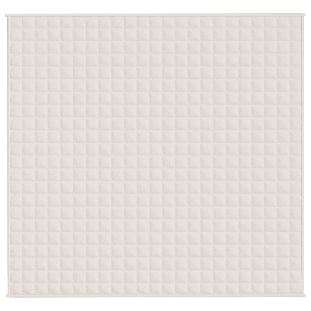 vidaXL Verzwaringsdeken 220x235cm 11kg Lichtcrème - 57% Korting!