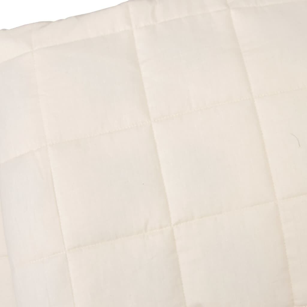 vidaXL Verzwaringsdeken 220x235cm 11kg Lichtcrème - 57% Korting!