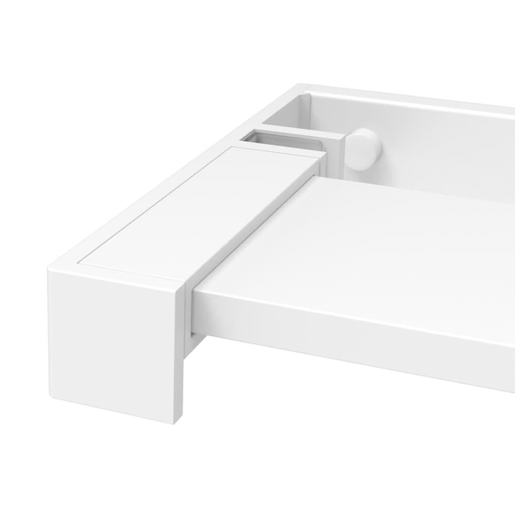 Wandschap Inloopdouche 115cm Wit - 35% Korting!