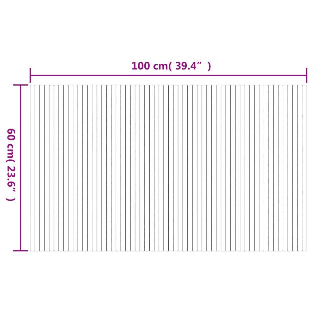 Bamboe Vloerkleed Grijs 60x100cm - 35% Korting!