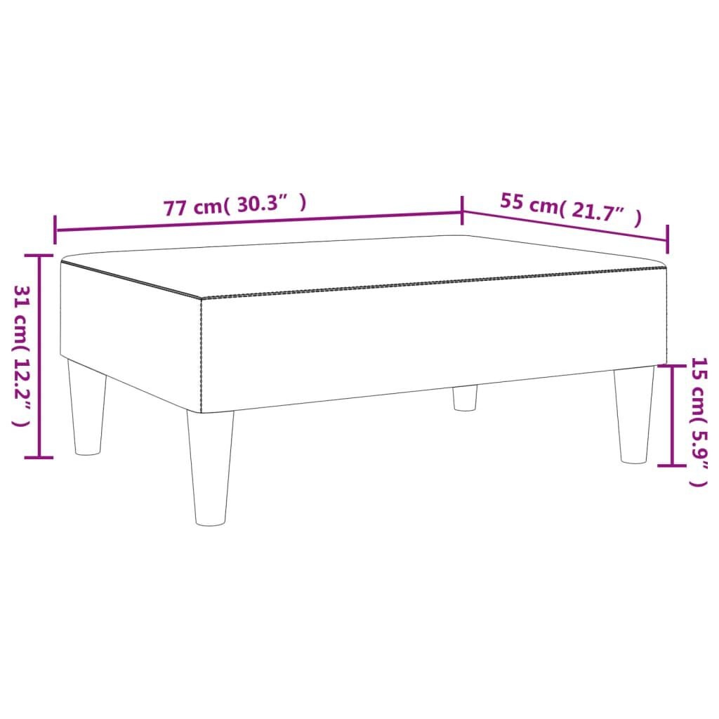 vidaXL Voetenbank Donkergrijs 77x55x31cm - 41% Korting!