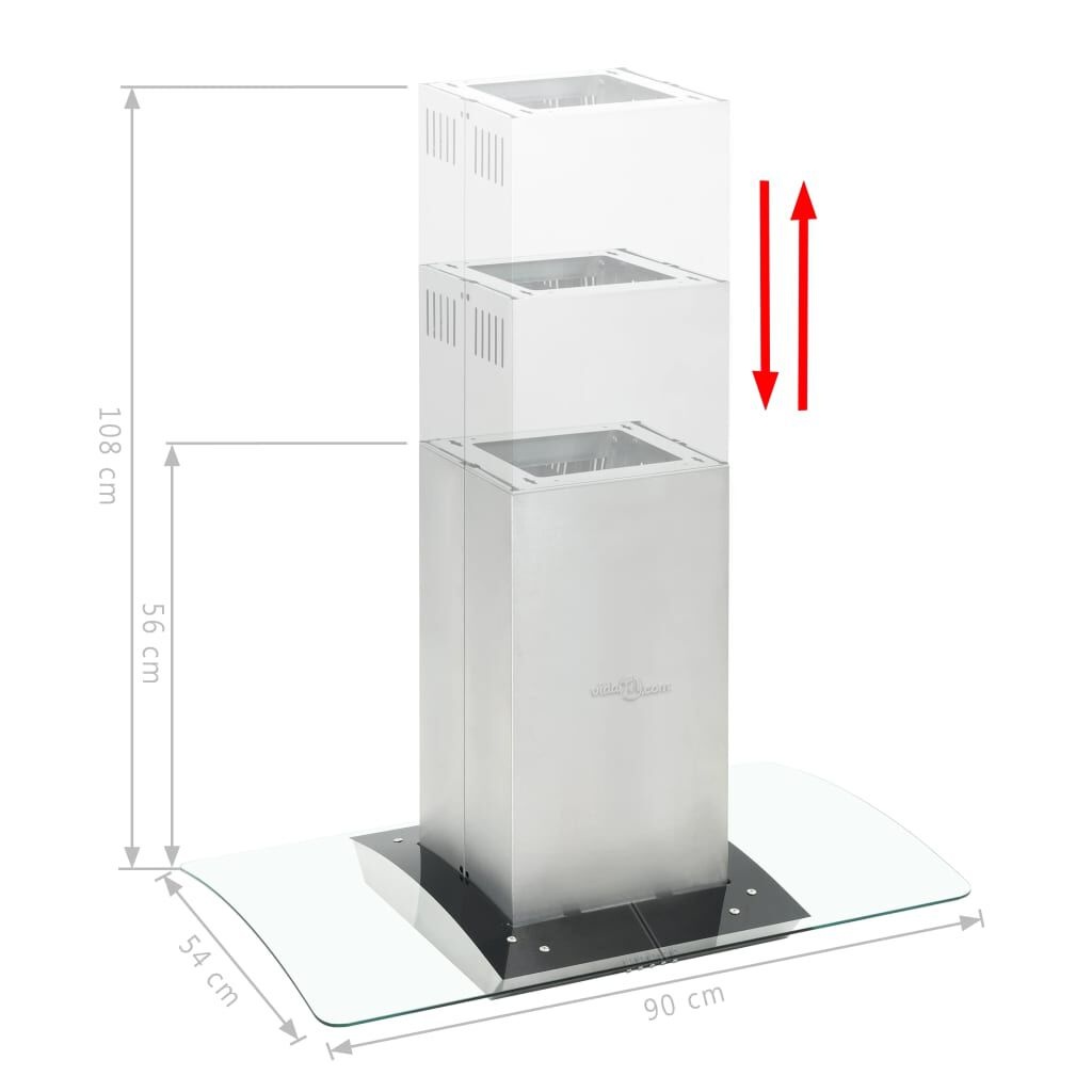 vidaXL Eiland Afzuigkap RVS 90cm - 35% Korting!
