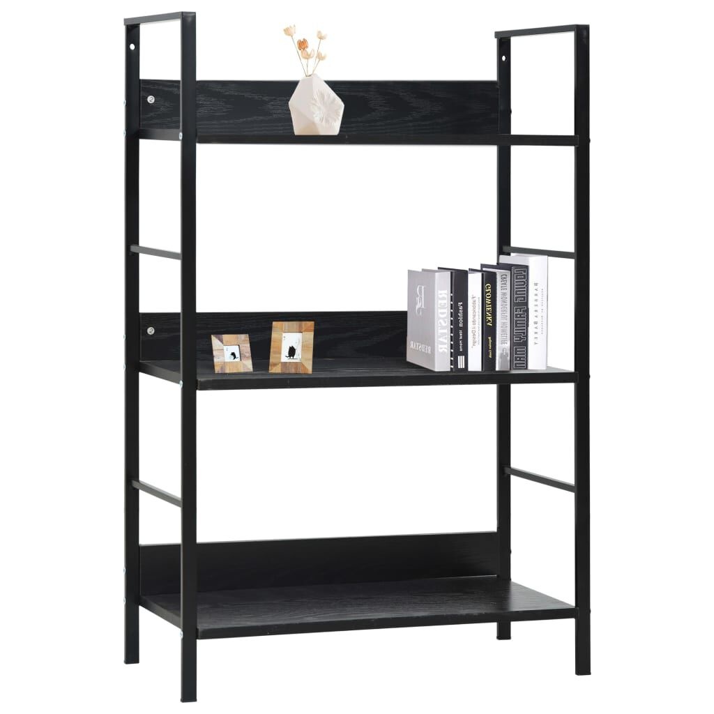 vidaXL Boekenkast Zwart 3 Schappen - 35% Korting!
