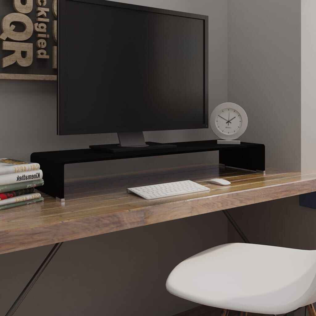 VidaXL TV-Meubel Zwart Glas 100cm - 53% Korting!