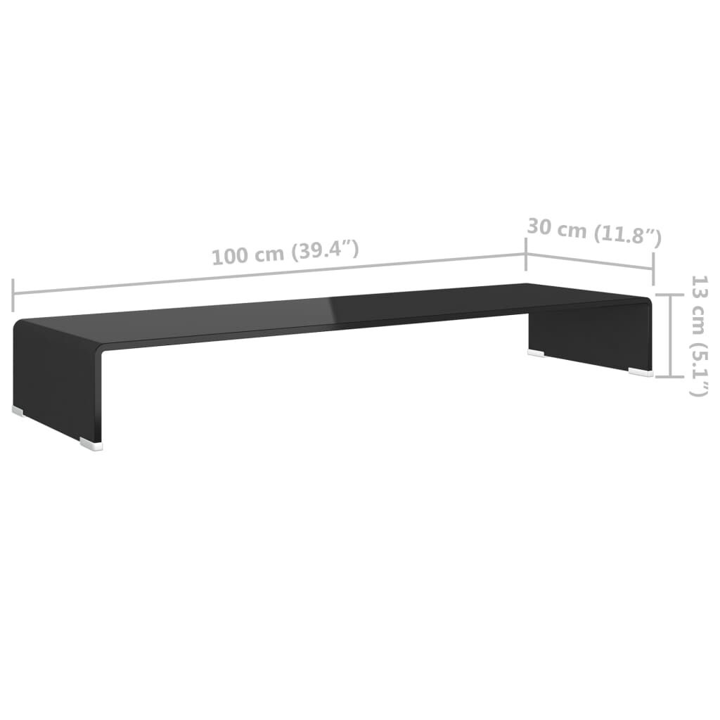 VidaXL TV-Meubel Zwart Glas 100cm - 53% Korting!